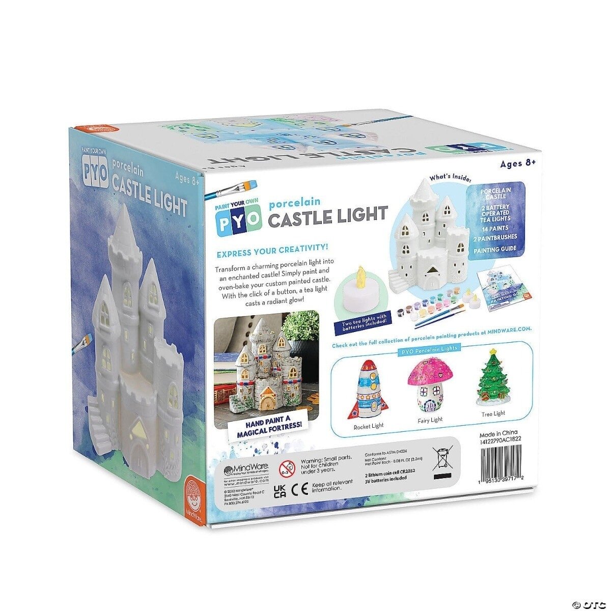 PAŽEISTA PAKUOTĖ: Kūrybinis rinkinys „Paint Your Own Porcelain Castle Light“ 4 PAŽEISTA PAKUOTĖ: Kūrybinis rinkinys „Paint Your Own Porcelain Castle Light“ 4