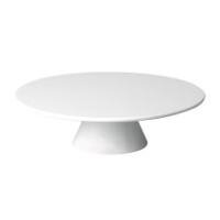 Padėklas tortui CASUAL, ant kojelės, baltas, melamino, D 31 cm, H 8 cm, 1 vnt
