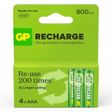 Pakraunama baterija GP Recharge NiMH AAA 800mAh EB4 Pakraunama baterija GP Recharge NiMH AAA 800mAh EB4