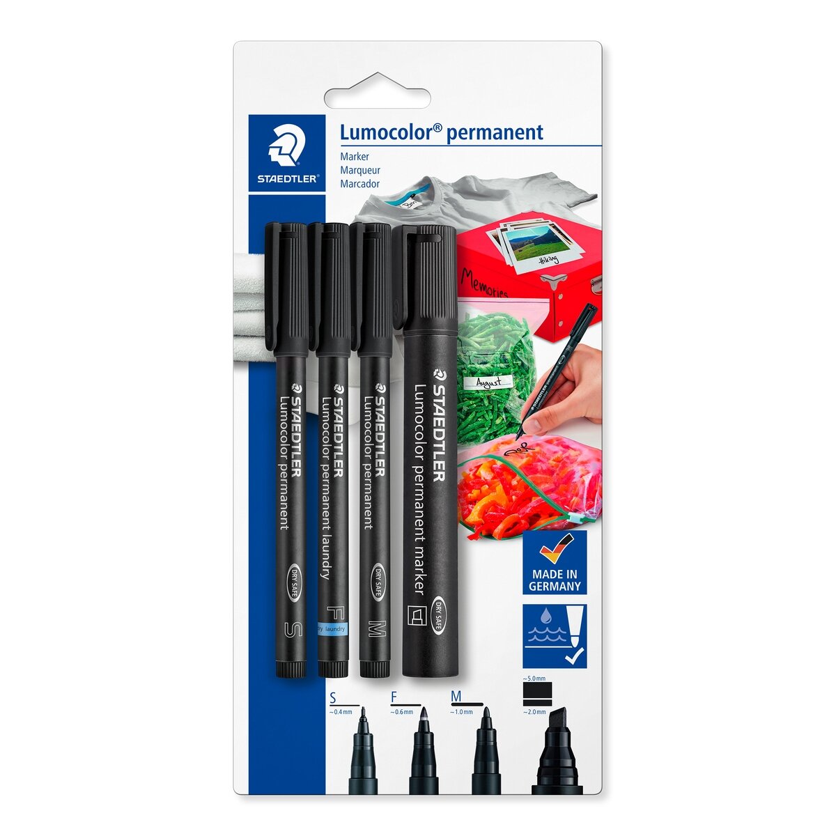 Permanentiniai žymekliai STAEDTLER Lumocolor, 4 vnt. Permanentiniai žymekliai STAEDTLER Lumocolor, 4 vnt.