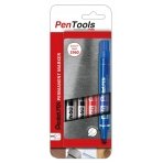 Permanentinis žymeklis Pentel Pen N60, 1,5 - 7 mm, 4 vnt., įvairių spalvų
