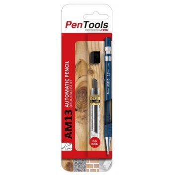 Pentel automatinis pieštukas AM13 1,3 mm HB, įsk. 8 papildymo laidai, 1 vnt