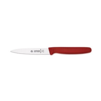 Peilis Giesser, raudona plastikinė rankena, L 10 cm, vnt