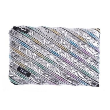 Penalas-pieštukinė ZIPIT Metallic Jumbo Pouch, ZTJ-MT-2, Sidabrinė Penalas-pieštukinė ZIPIT Metallic Jumbo Pouch, ZTJ-MT-2, Sidabrinė