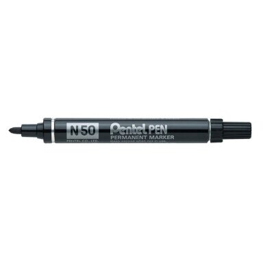 Permanentinis žymeklis PENTEL N50, 2.0mm, juoda Permanentinis žymeklis PENTEL N50, 2.0mm, juoda