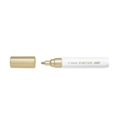 Permanentinis žymeklis PILOT PINTOR 1.4 mm, apvali galvutė, auksinė sp. Permanentinis žymeklis PILOT PINTOR 1.4 mm, apvali galvutė, auksinė sp.