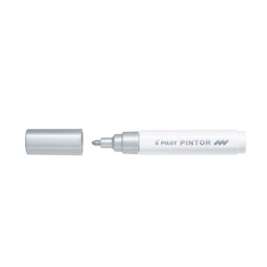 Permanentinis žymeklis PILOT PINTOR 1.4 mm, apvali galvutė, sidabrinė sp. Permanentinis žymeklis PILOT PINTOR 1.4 mm, apvali galvutė, sidabrinė sp.