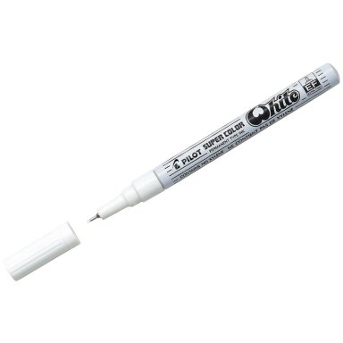 Permanentinis žymeklis PILOT Supercolour 1.0 mm, balta sp. Permanentinis žymeklis PILOT Supercolour 1.0 mm, balta sp.