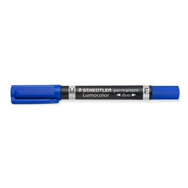 Permanentinis žymeklis STAEDTLER LUMOCOLOR DUO 348, MĖLYNA Permanentinis žymeklis STAEDTLER LUMOCOLOR DUO 348, MĖLYNA