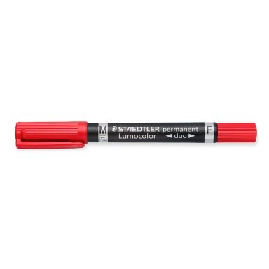 Permanentinis žymeklis STAEDTLER LUMOCOLOR DUO 348, RAUDONA Permanentinis žymeklis STAEDTLER LUMOCOLOR DUO 348, RAUDONA