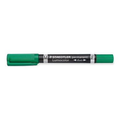Permanentinis žymeklis STAEDTLER LUMOCOLOR DUO 348, ŽALIA Permanentinis žymeklis STAEDTLER LUMOCOLOR DUO 348, ŽALIA