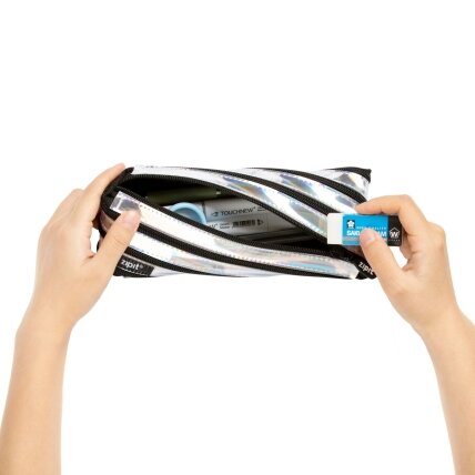 Penalas-pieštukinė ZIPIT Metallic Pouch, ZMT-2, Sidabrinės spalvos 3 Penalas-pieštukinė ZIPIT Metallic Pouch, ZMT-2, Sidabrinės spalvos 3