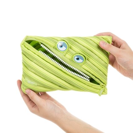 Penalas-pieštukinė ZIPIT Wildlings Jumbo Pouch, ZTMJ-WD-ALI, žalios sp. 3 Penalas-pieštukinė ZIPIT Wildlings Jumbo Pouch, ZTMJ-WD-ALI, žalios sp. 3