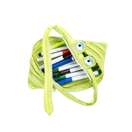 Penalas-pieštukinė ZIPIT Wildlings Jumbo Pouch, ZTMJ-WD-ALI, žalios sp. 4 Penalas-pieštukinė ZIPIT Wildlings Jumbo Pouch, ZTMJ-WD-ALI, žalios sp. 4
