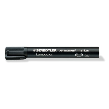 Permanentinis žymeklis STAEDTLER LUMOCOLOR 350, JUODA Permanentinis žymeklis STAEDTLER LUMOCOLOR 350, JUODA