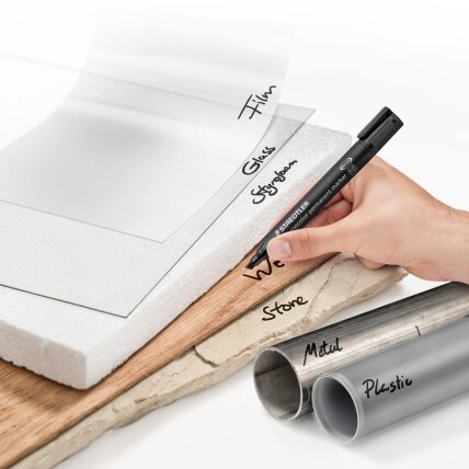 Permanentinis žymeklis STAEDTLER LUMOCOLOR 350, JUODA 5 Permanentinis žymeklis STAEDTLER LUMOCOLOR 350, JUODA 5