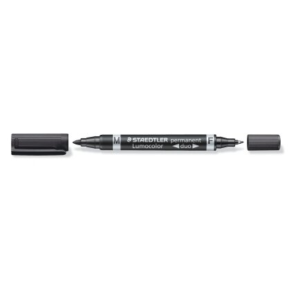 Permanentinis žymeklis STAEDTLER LUMOCOLOR DUO 348, JUODA 1 Permanentinis žymeklis STAEDTLER LUMOCOLOR DUO 348, JUODA 1