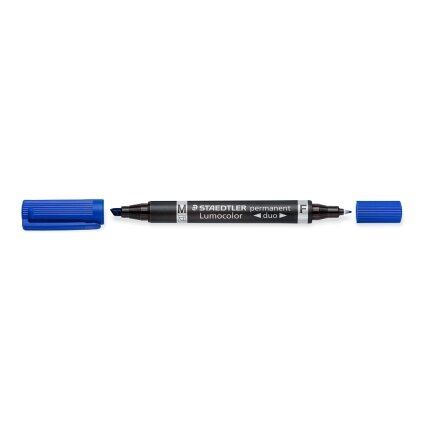 Permanentinis žymeklis STAEDTLER LUMOCOLOR DUO 348, MĖLYNA 1 Permanentinis žymeklis STAEDTLER LUMOCOLOR DUO 348, MĖLYNA 1