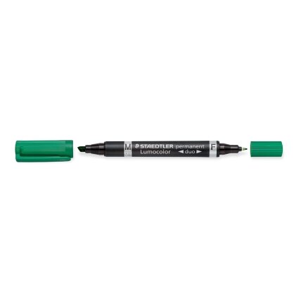 Permanentinis žymeklis STAEDTLER LUMOCOLOR DUO 348, ŽALIA 1 Permanentinis žymeklis STAEDTLER LUMOCOLOR DUO 348, ŽALIA 1