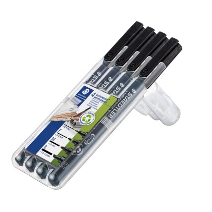 Permanentinių žymeklių rinkinys STAEDTLER LUMOCOLOR 31-9WP4GS, JUODA 1
