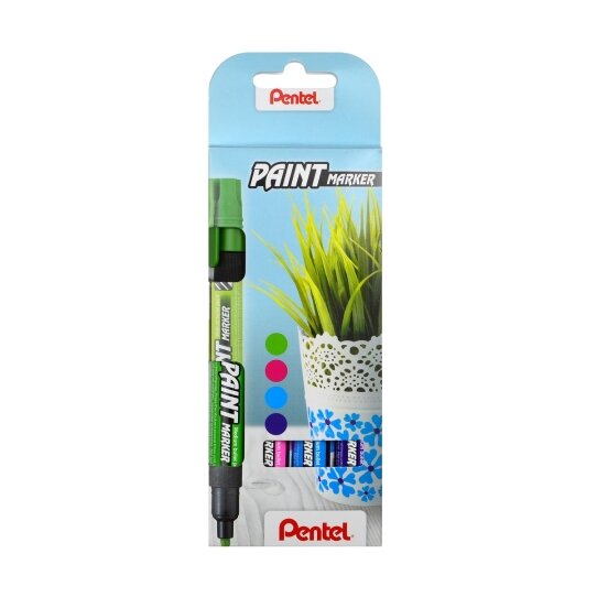Permanentinių žymeklių rinkinys PENTEL, 4 mm, 4 vnt. Permanentinių žymeklių rinkinys PENTEL, 4 mm, 4 vnt.