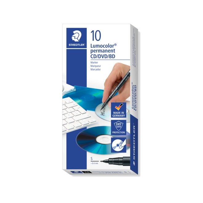 Permanentinis žymeklis STAEDTLER LUMOCOLOR CD/DVD 310, JUODA 1