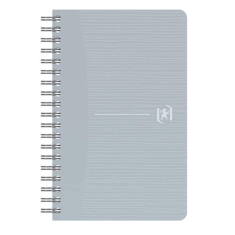 Perdirbtas sąsiuvinis su spirale OXFORD Rec’Up, 9x14 cm, 90 lapų, 90 gsm, langeliais 1