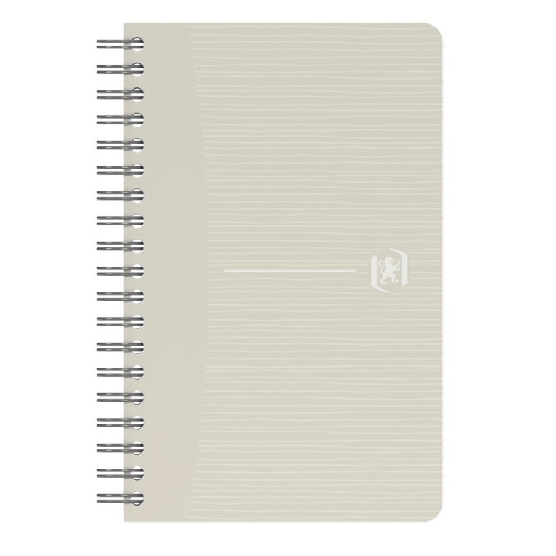 Perdirbtas sąsiuvinis su spirale OXFORD Rec’Up, 9x14 cm, 90 lapų, 90 gsm, langeliais 3