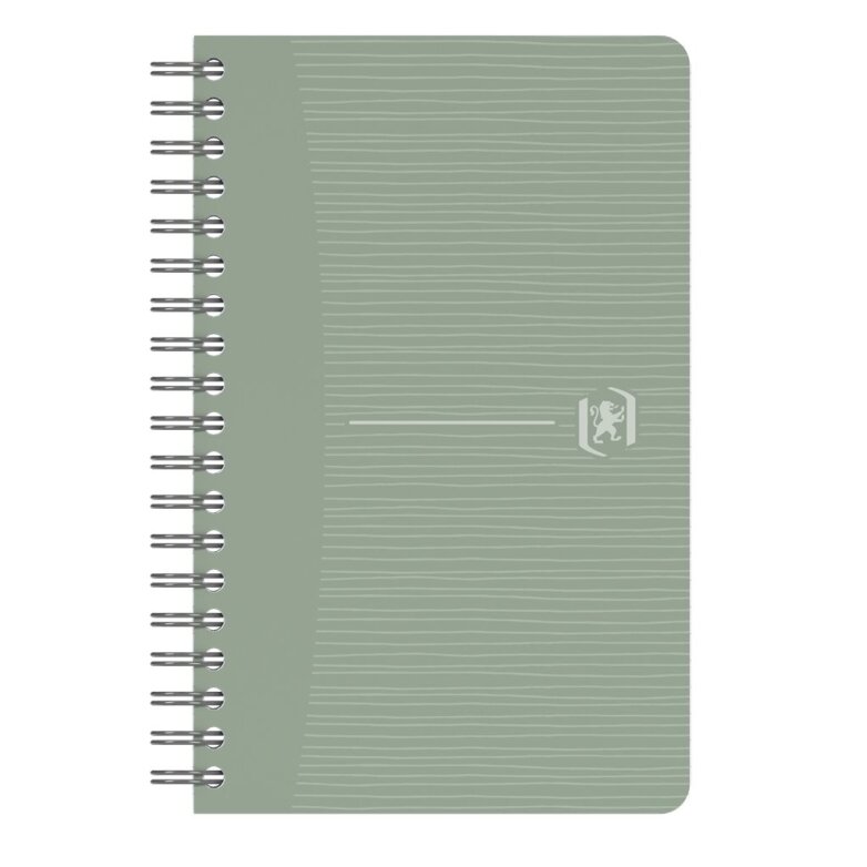 Perdirbtas sąsiuvinis su spirale OXFORD Rec’Up, 9x14 cm, 90 lapų, 90 gsm, langeliais 5