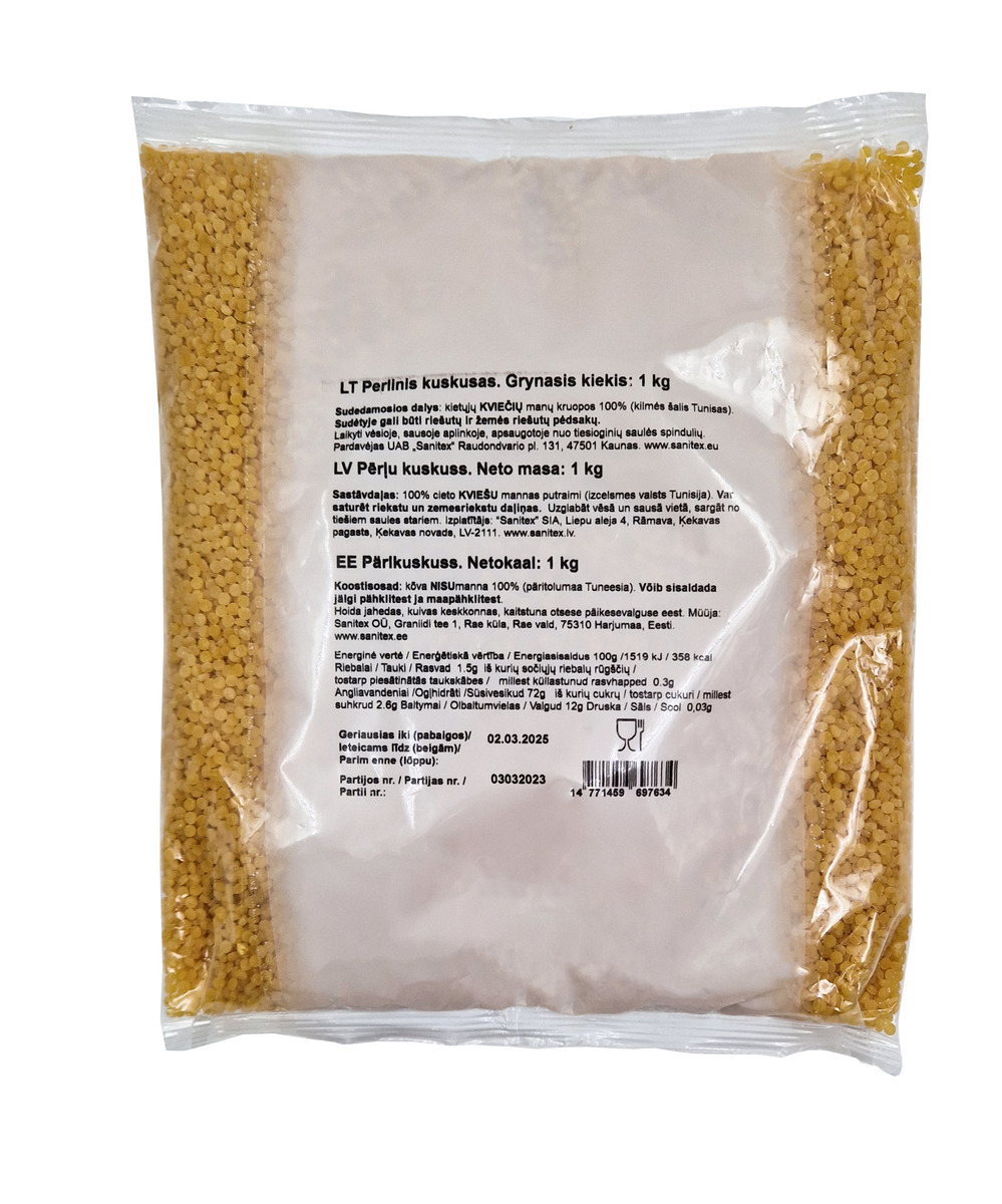 Perlinis Rastas Perlinis kuskusas, 1 kg | Kruopos | Bakalėja | KAVA, ARBATA, SALDUMYNAI ...