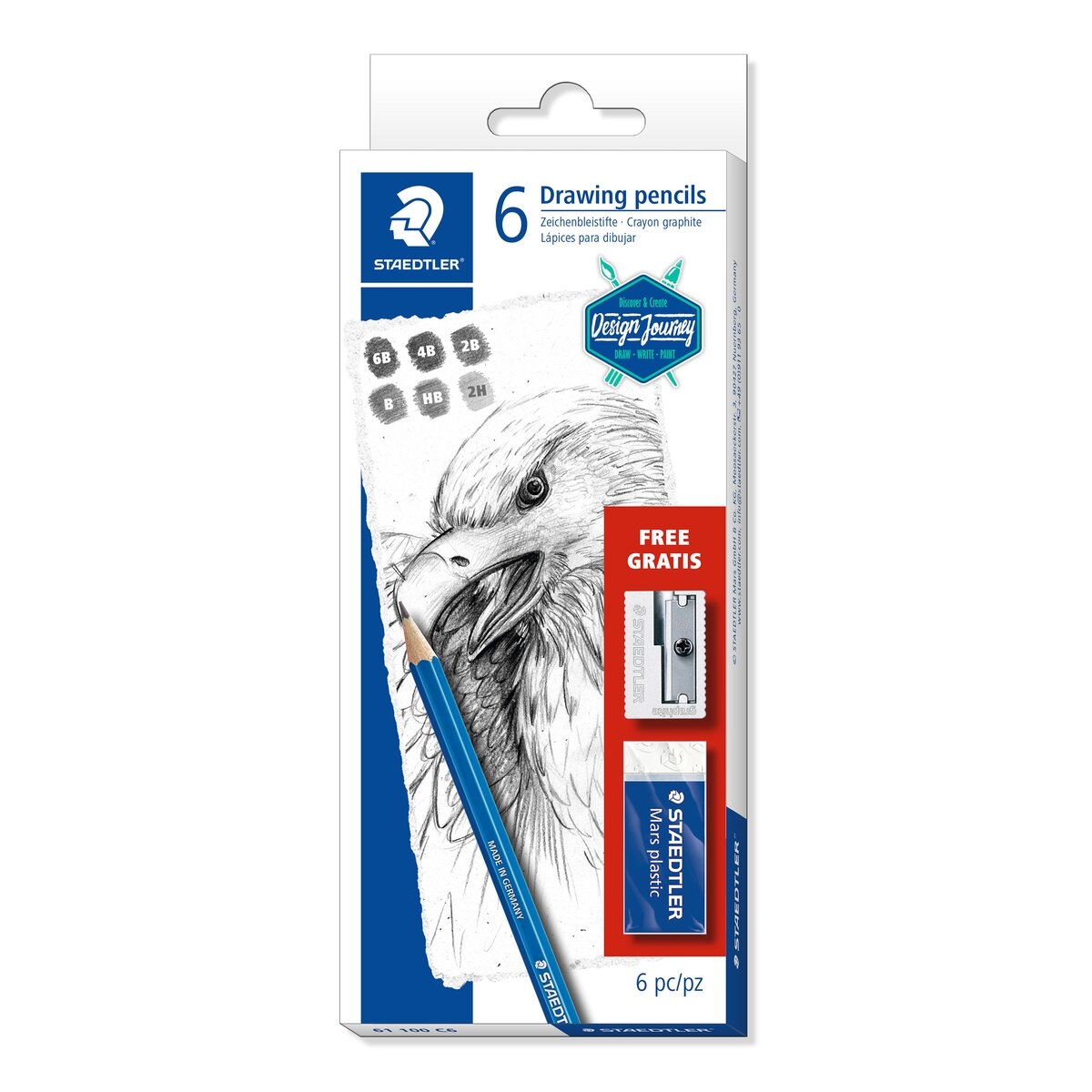 Pieštukai STAEDTLER Mars, 6 vnt. Pieštukai STAEDTLER Mars, 6 vnt.
