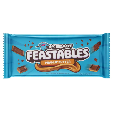 Pieninio šokolado plytelė FEASTABLES, su žemės riešutų sviestu, 60 g