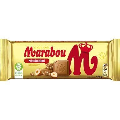 Pieninis šokoladas MARABOU, su lazdyno riešutais, 17 g Pieninis šokoladas MARABOU, su lazdyno riešutais, 17 g