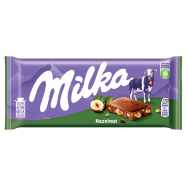 Pieninis šokoladas MILKA Hazel Nuts, 90 g Pieninis šokoladas MILKA Hazel Nuts, 90 g