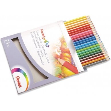 Pieštukai spalvoti PENTEL ARTS CB8 24 spalvų 1