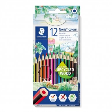 Pieštukai spalvoti STAEDTLER Noris, 12 spalvų 1