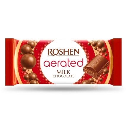 Pieniškas šokoladas ROSHEN, korėtas, 80 g Pieniškas šokoladas ROSHEN, korėtas, 80 g