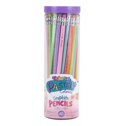 Pieštukas su trintuku COLORINO Pastel, su pastelinių spalvų korpusu 2