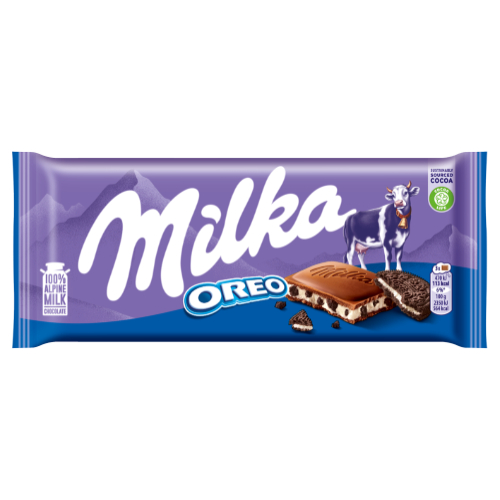 Pieniškas šokoladas su sausainiu MILKA Oreo Choco, 100 g