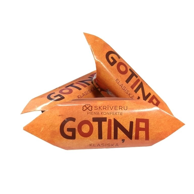 Pieniški saldainiai SKRĪVERU SALDUMI, GOTINA, Karvutė, 1 kg Pieniški saldainiai SKRĪVERU SALDUMI, GOTINA, Karvutė, 1 kg