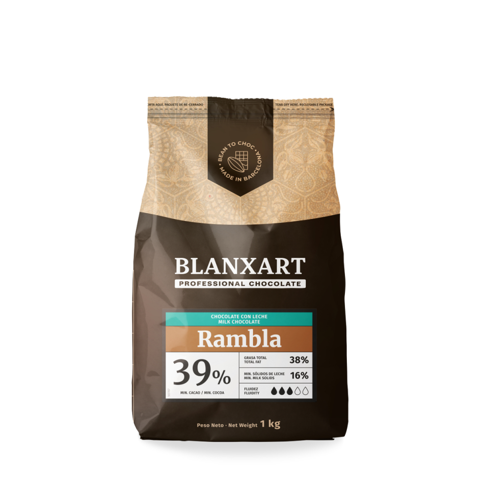 Pieniškas šokoladas BLANXART, Rambla, 1 kg Pieniškas šokoladas BLANXART, Rambla, 1 kg