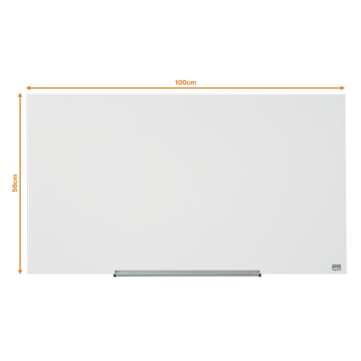 Plačiaekranė stiklinė magnetinė lenta NOBO DIAMOND 45", balta sp. 1