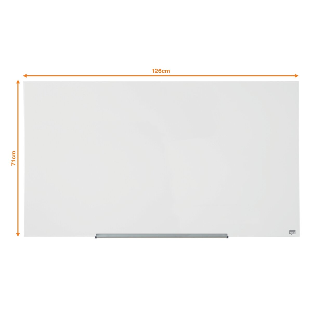 Plačiaekranė stiklinė magnetinė lenta NOBO DIAMOND 57", balta sp. 1