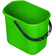 Plastikinis kibiras PLUTO, 12 l, žalia sp.