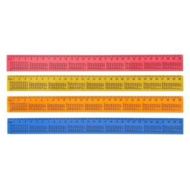 Plastikinė liniuotė su daugybos lentele 30 cm