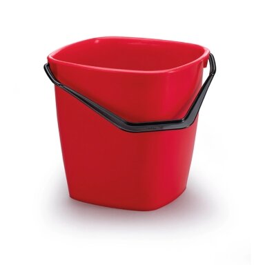 Plastikinis kibiras DURABLE su plastmasine rankena, kvadratinis, 14 L, raudona Plastikinis kibiras DURABLE su plastmasine rankena, kvadratinis, 14 L, raudona