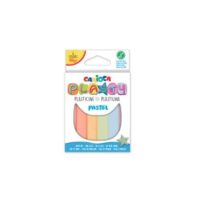 Plastilinas CARIOCA Plasty, pastelinių spalvų, 100 gr, 6 vnt. Plastilinas CARIOCA Plasty, pastelinių spalvų, 100 gr, 6 vnt.