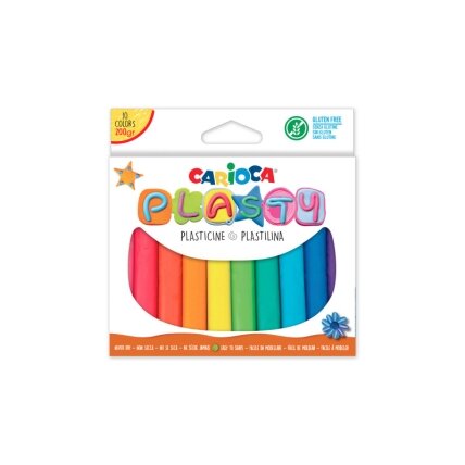 Plastilinas CARIOCA PLASTY, 200 gr, 10 vnt. Plastilinas CARIOCA PLASTY, 200 gr, 10 vnt.