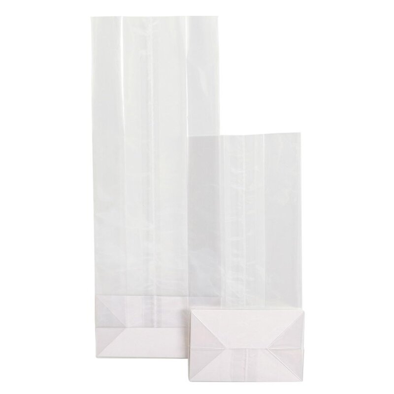 Plastikiniai maišeliai su dugneliu, 55x30x160 mm, 50vnt Plastikiniai maišeliai su dugneliu, 55x30x160 mm, 50vnt