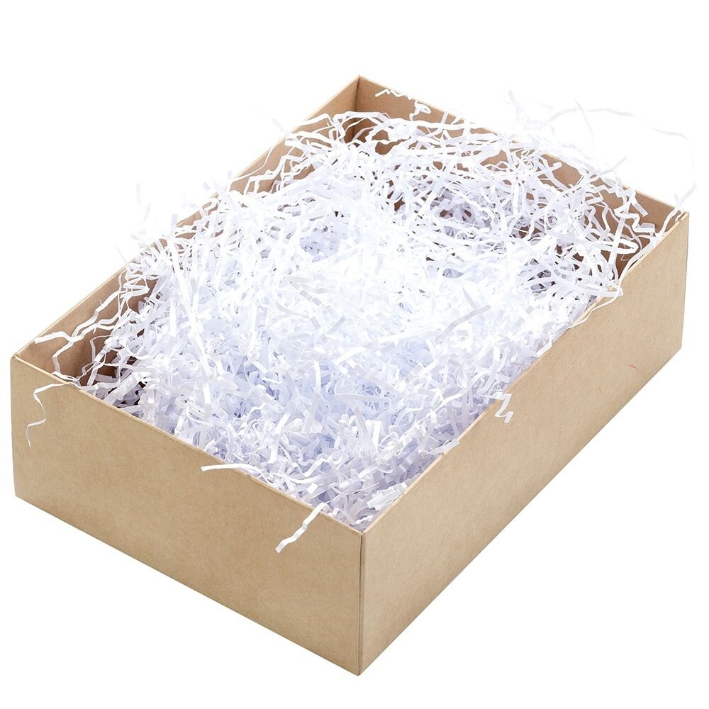 Popieriaus drožlės, 100 g, baltos sp. Popieriaus drožlės, 100 g, baltos sp.